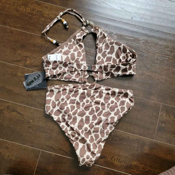 Free People x Its Now Cool The Ring Freesia One piece Swimsuit Womens M Beach - Picture 3 of 7